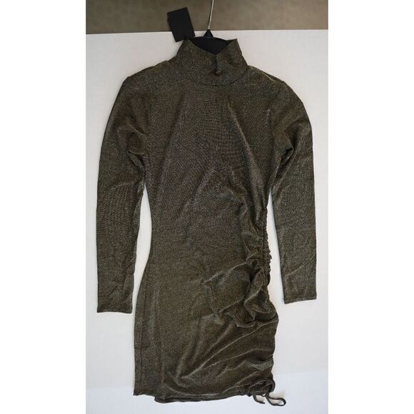 n:Philanthropy 7551LRX00 Womens Sz M Black Gold Demetra Metallic Mini Dress $158 - Picture 11 of 14